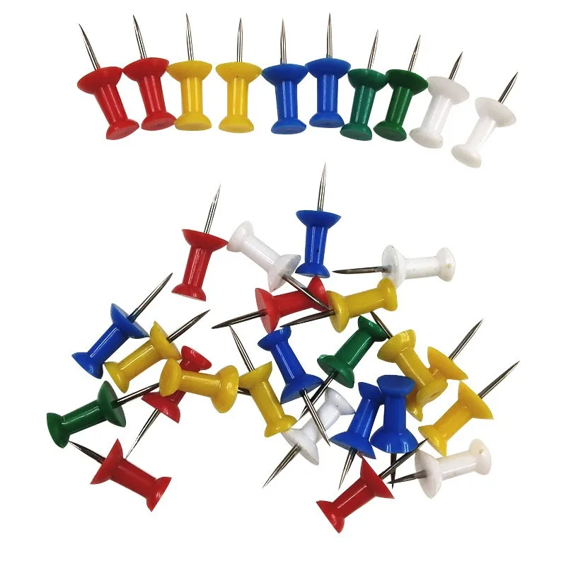 87 pcs Colorful Push Pins with Colorful Assorted Colors, ideal for Paper Notice Fixing and Office Bulletin Board