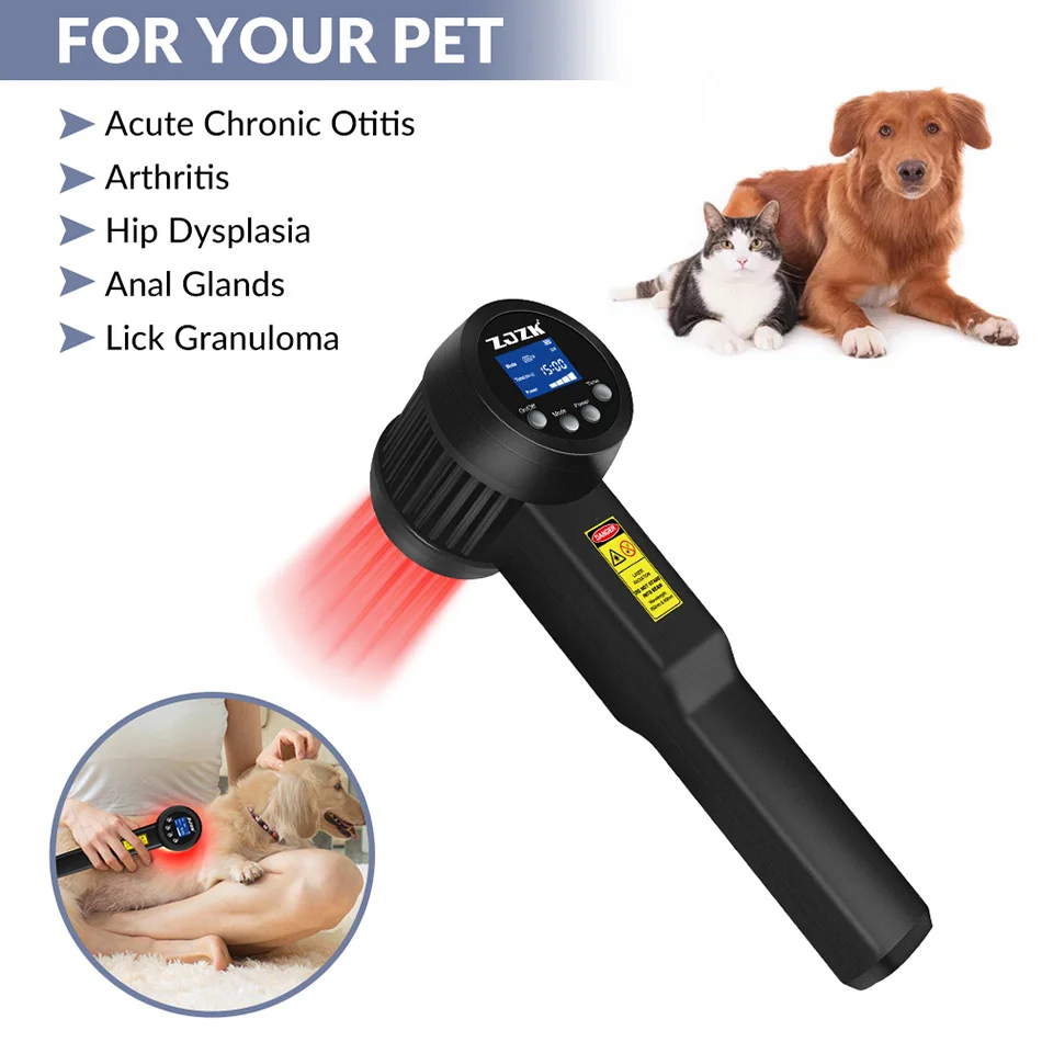 Home Laser Therapy for Dogs and People Use to Reduce Pain Diminish Inflammation and Repair Tissue 5W 808nmx15+650nmx10 Diodes