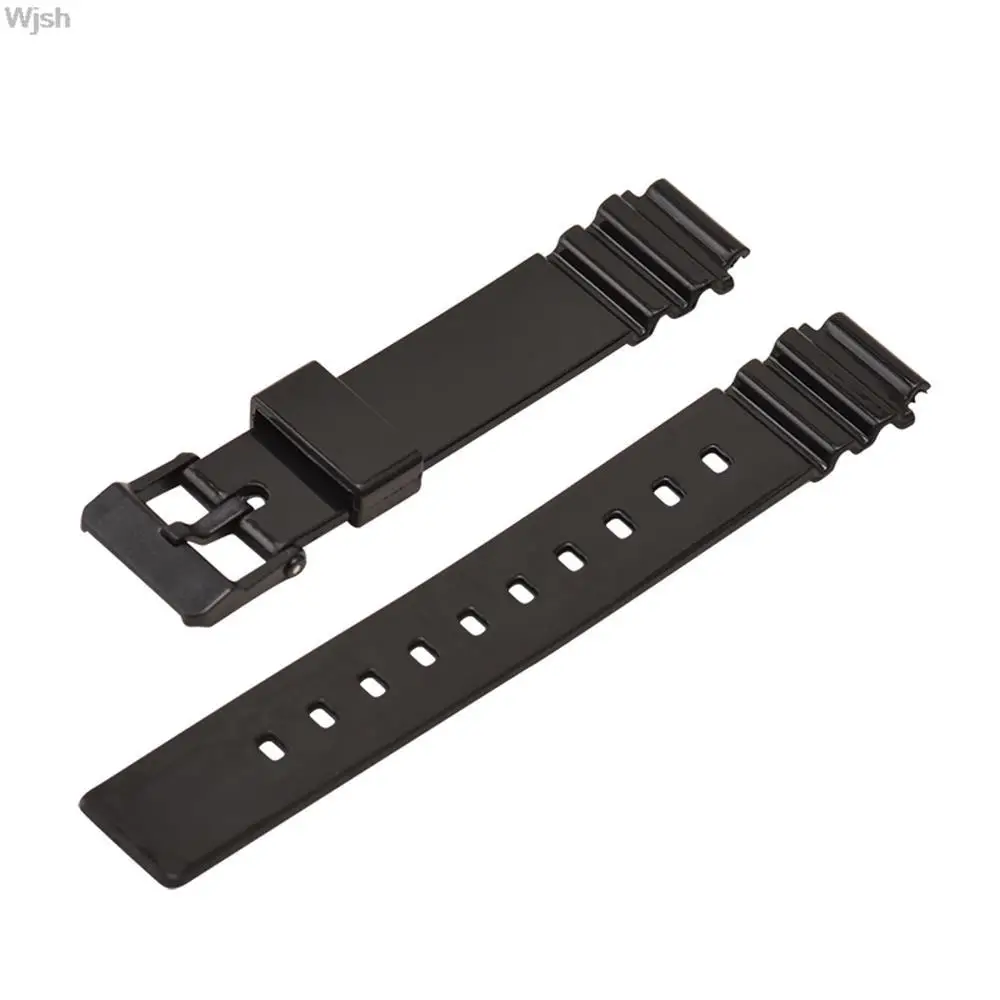 14mm Resin Watchband for Casio LRW-200H Women Sport Waterproof Replacement Bracelet Band Strap Watch Accessories Black White