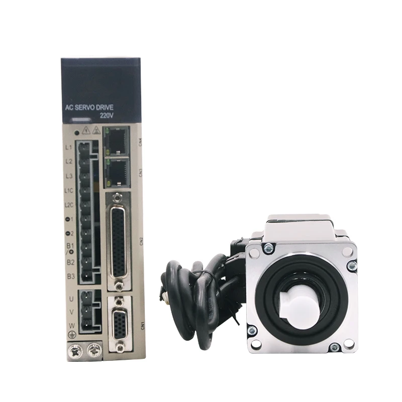 High Performance 60mm Motor Flange 400W Nema24 220vac 3phase 1.27nm AC Servo Motor and Driver for Automatic Equipment