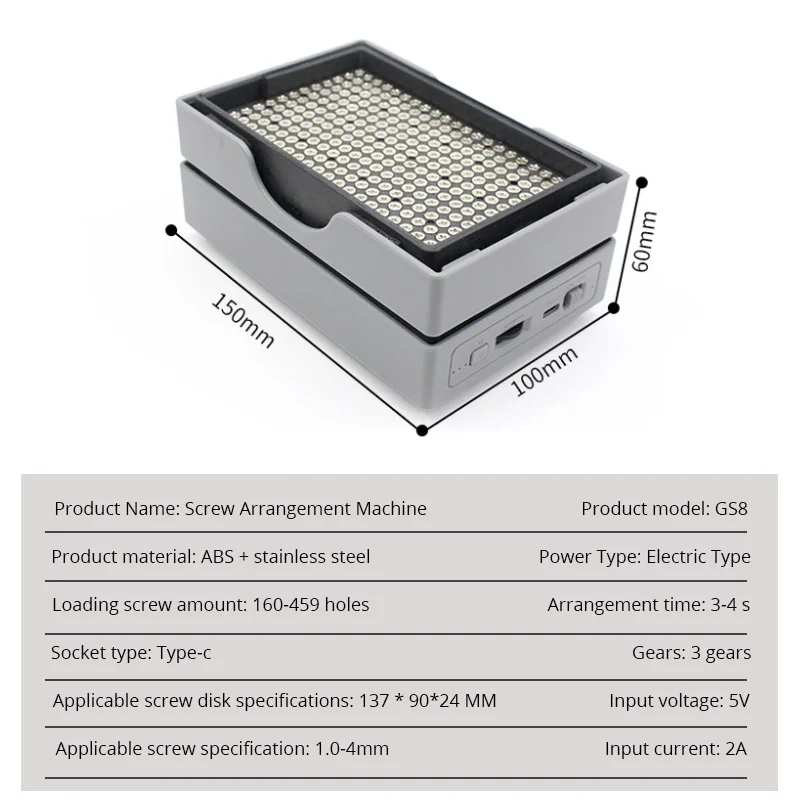 Screw Automatic Arranging Tool M1-M4 Screw Vibration Arranger Batch Feeder Handheld Screw Distributeur Tool