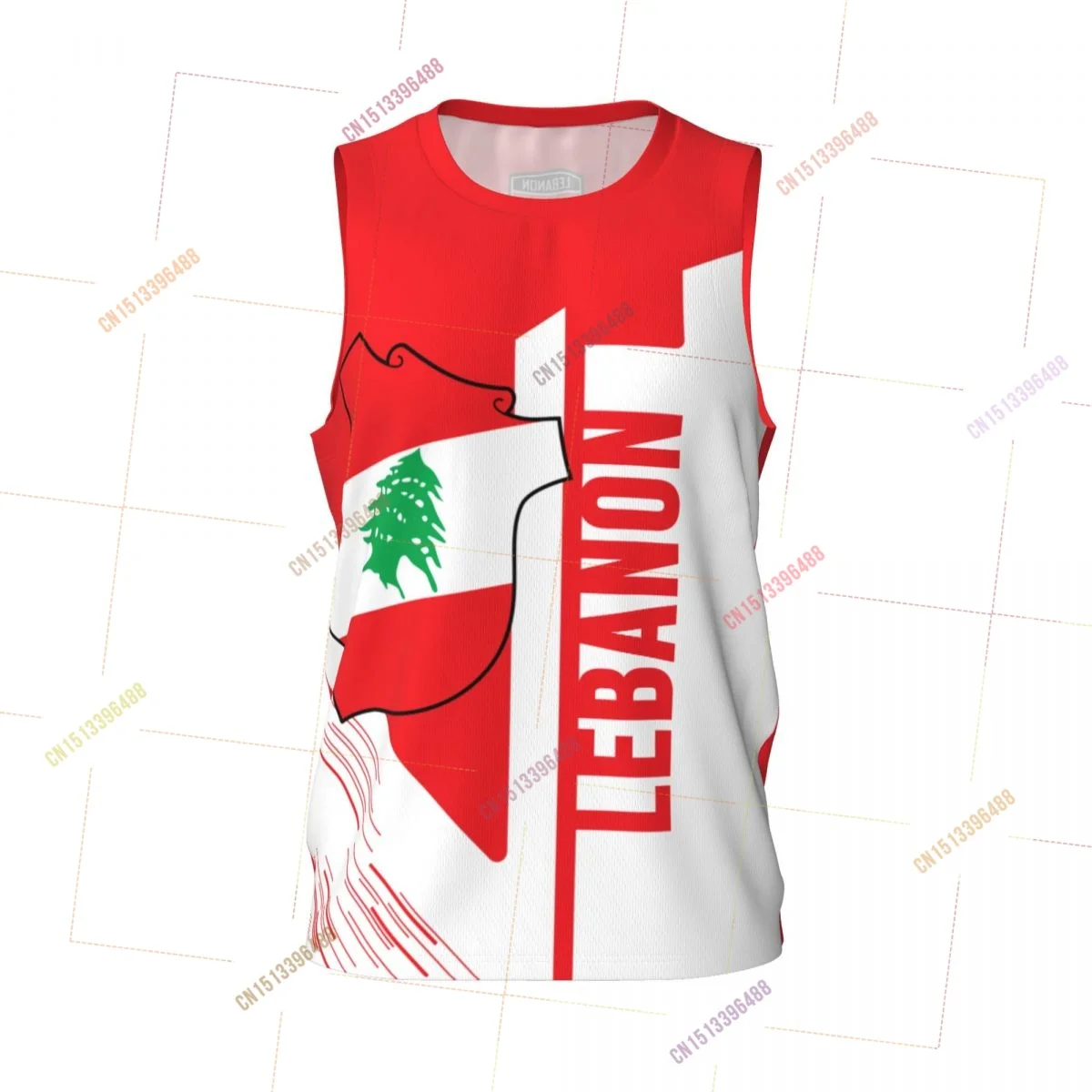 2027 Lebanon 3D Flag Sports T-shirts Men Clothing Breathable For Basketball Running Fitness T shirt