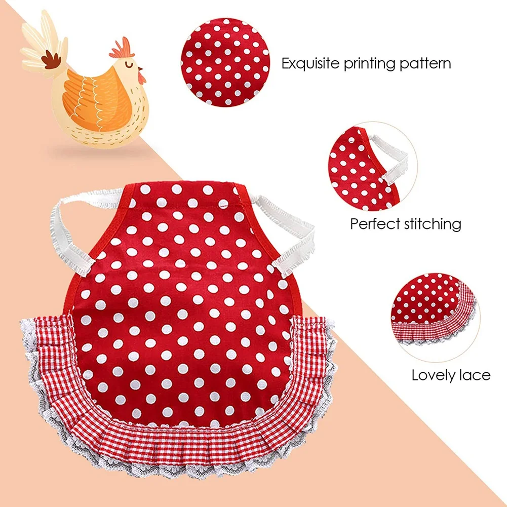 3 Pieces Chicken Saddle, Chicken Jacket Hen Apron Feather Fixer Poultry Wing Back Cover with Elastic Straps Suit