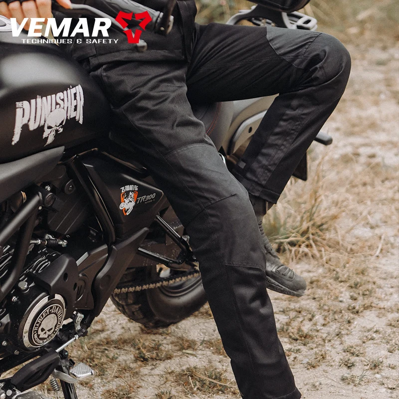 

VEMAR VP-201 Motorcycle Accessories Riding Pants Men Summer Oxford Mesh Breathable Anti-Drop NewStyle Fashion Motocross Trousers