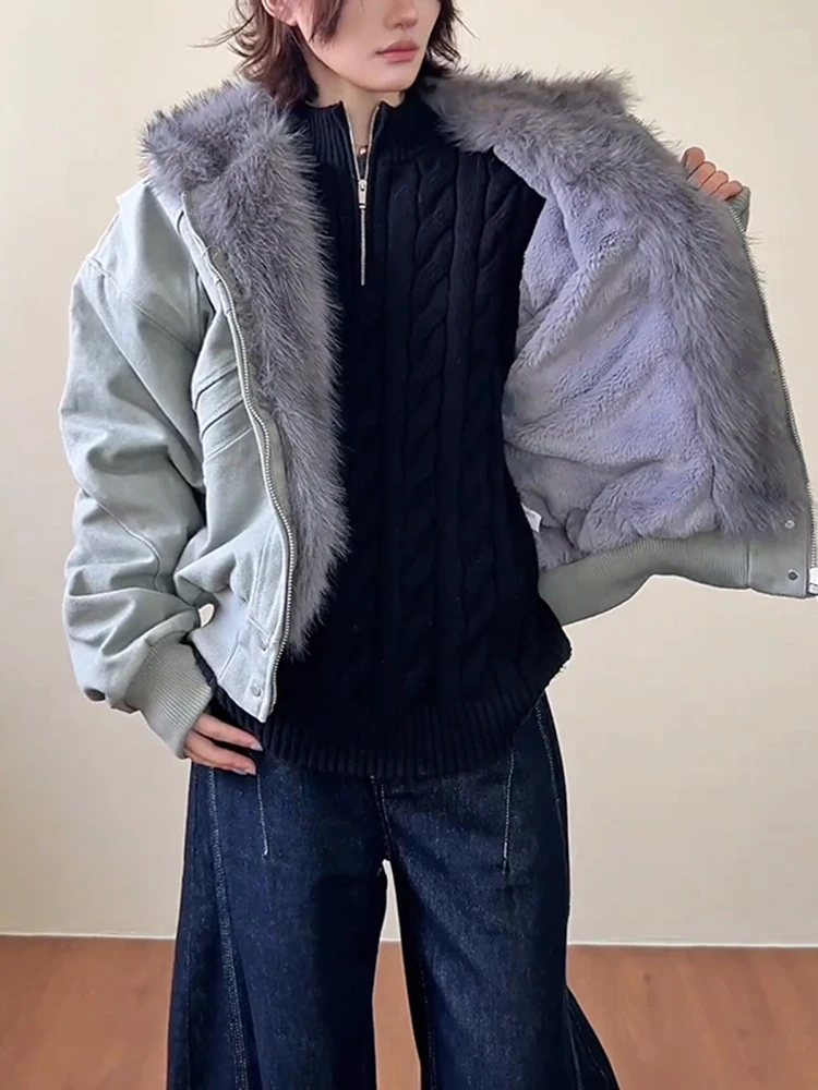 Męska zimowa parka American Sle, ocieplana, z syntetycznym futrem, wyściełana aksamitem i bawełną, młodzieżowa, modna, dopasowany krój.