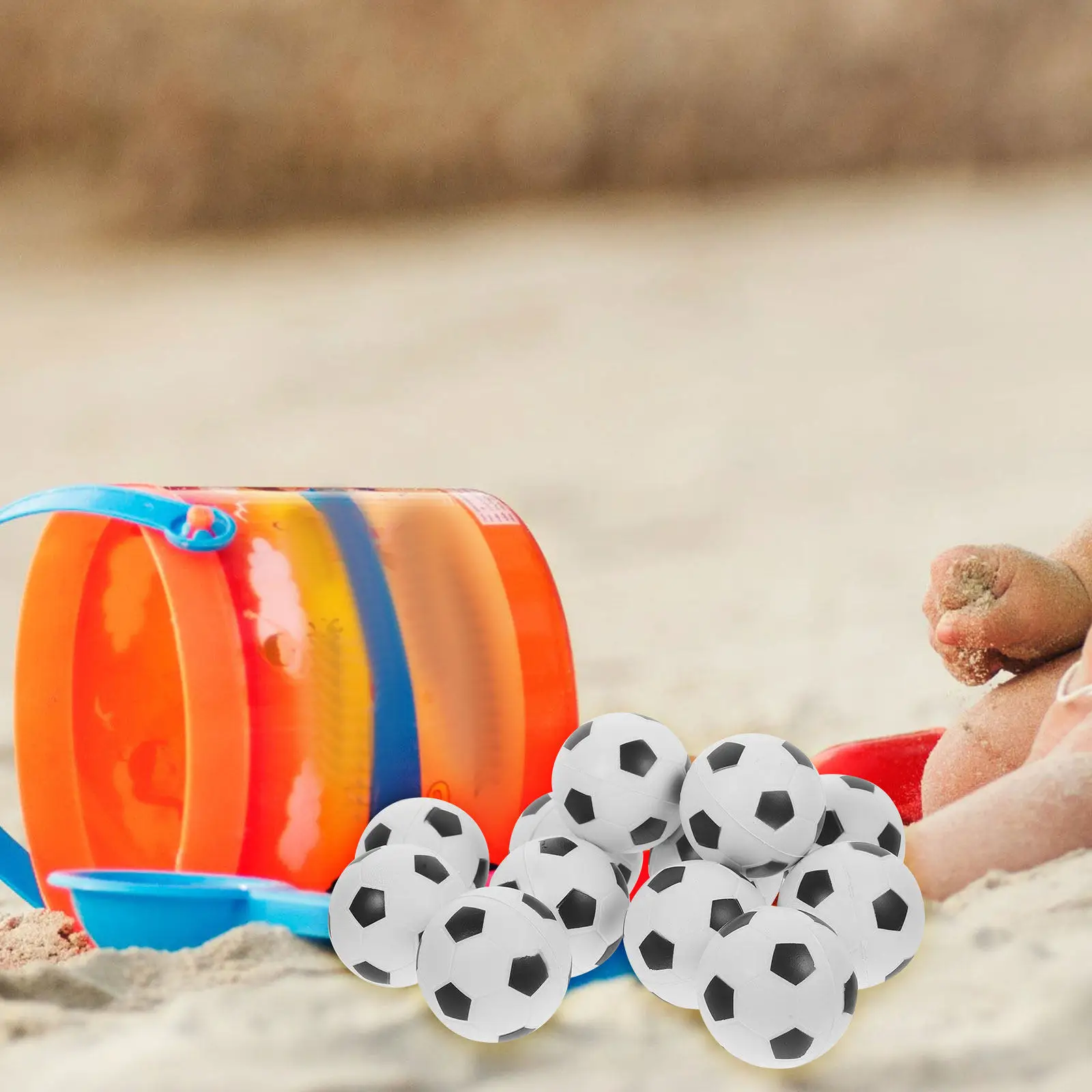12Pcs Kids Soccer Ball Squeeze Soft PU Mini Balls for Stress Relief Physical Activity Educational Play Soccer Ball Toy