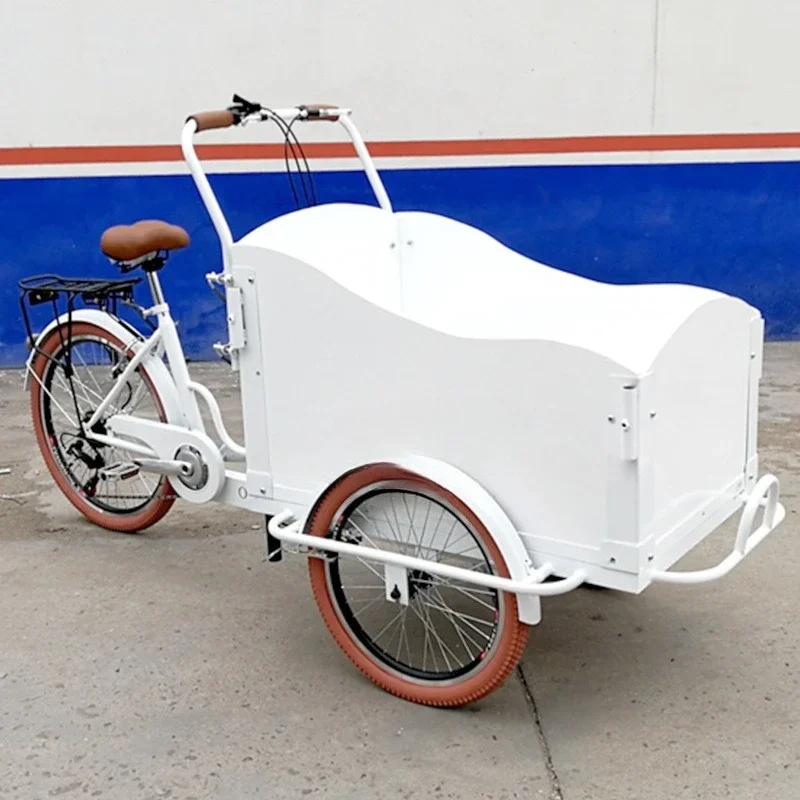 

Freight tricycle Street scene, transportation tool cart upside down donkey human tricycle