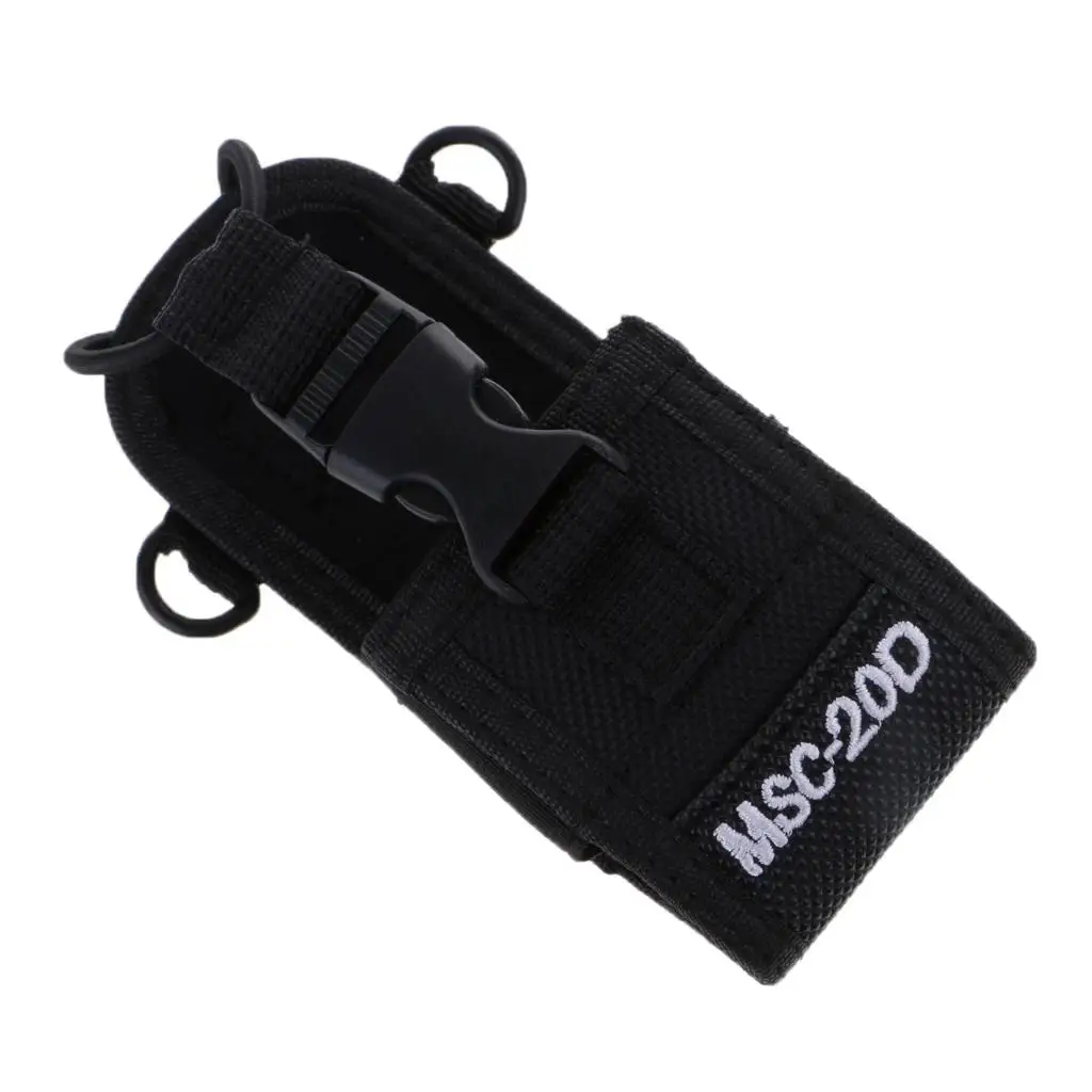 Secure Nylon Radio Holster Universal Carry Pouch with Belt Loop for Motorola Kenwood Baofeng Personnel
