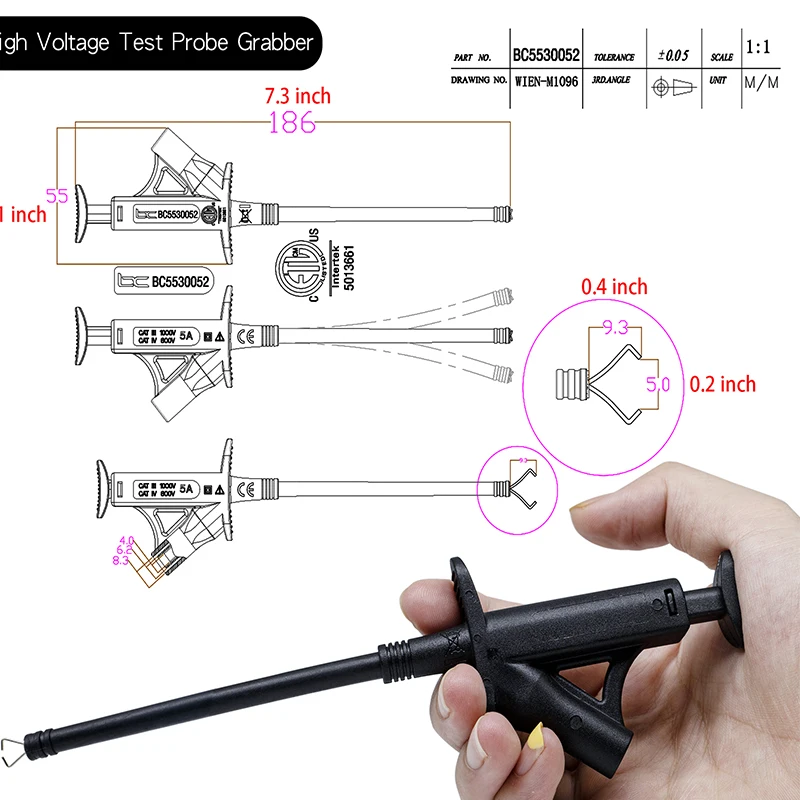 Multimeter Test Leads Kit Cable Set Include 1.3m High Quality Silicone Wire Alligator Clip Test Hook Free Shipping