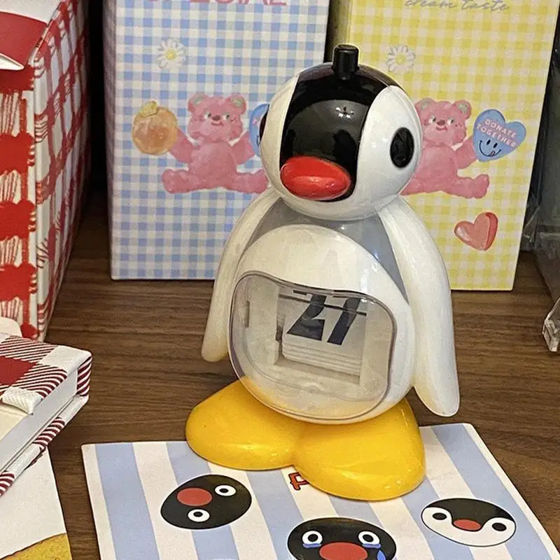 Retro Pinguin Kalender niedlichen Desktop-Puppen kreative Desktop kleine Puppe Dekoration Schlafzimmer Wohnzimmer Büros Dekor