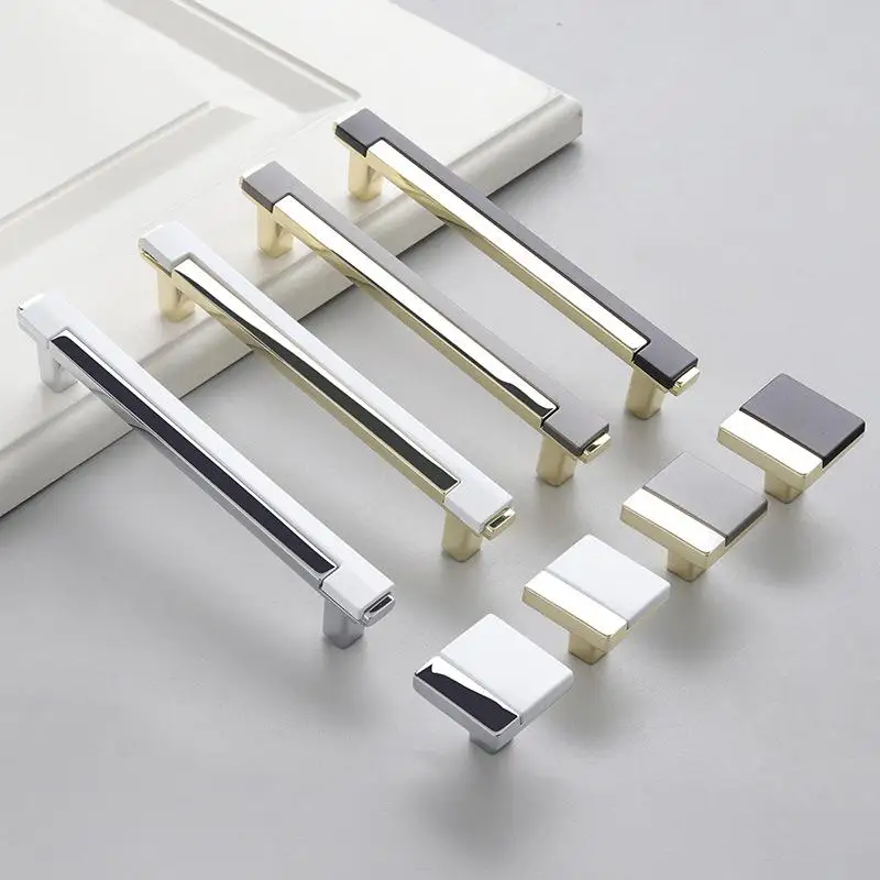 Contemporary Dual Color Wardrobe Handles for Cabinet and Drawer Storage