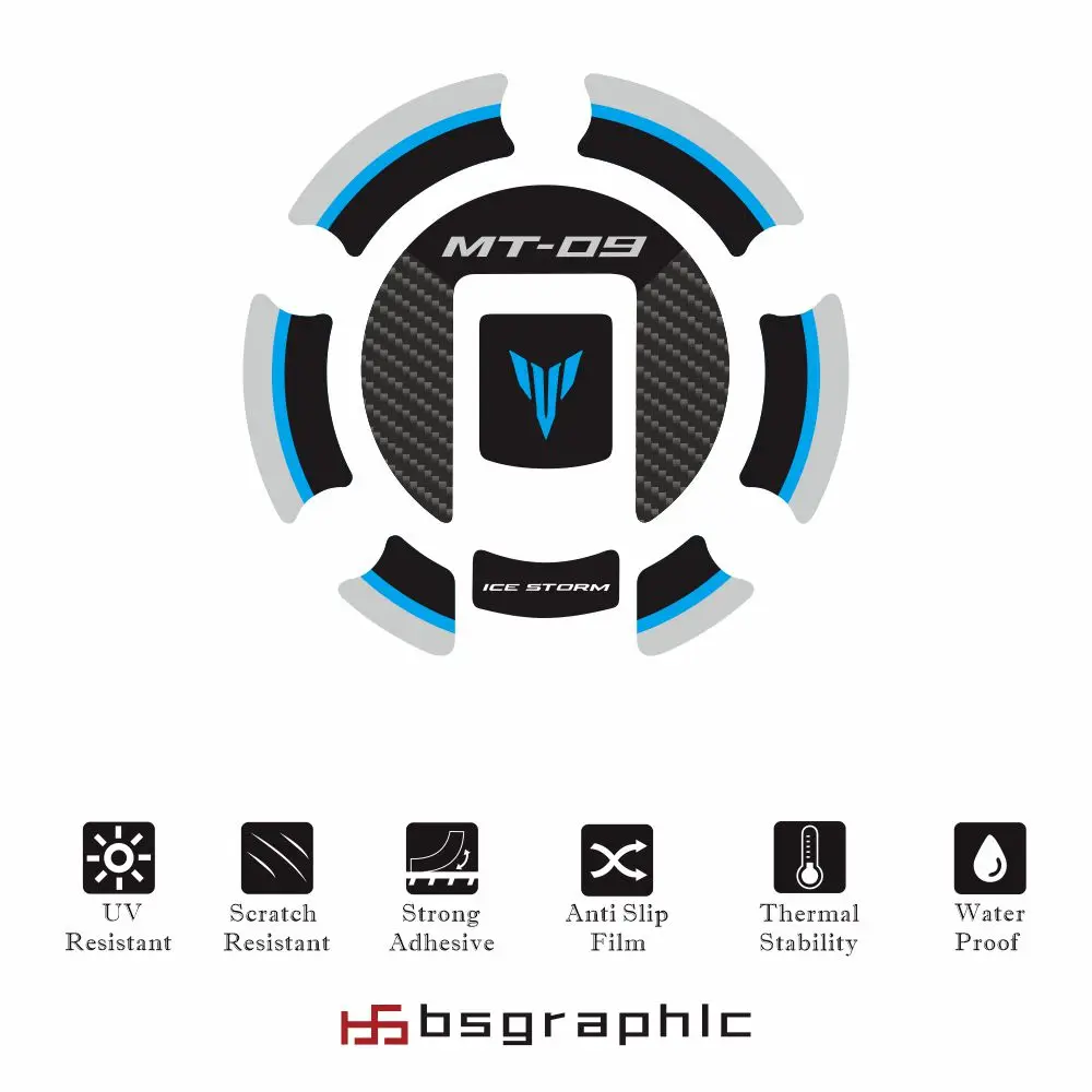 

Мотоциклетная крышка топливного бензобака, противоскользящая наклейка, защита от декол для Yamaha MT-09 MT09 2024-2025