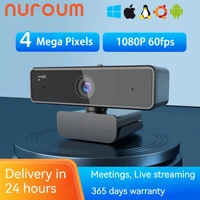 Nuroum V11 alta calidad 1080p 60fps Full Hd Plug And Play ordenador cámara Web Usb Mini cámara web 2K para Pc portátil con micrófono