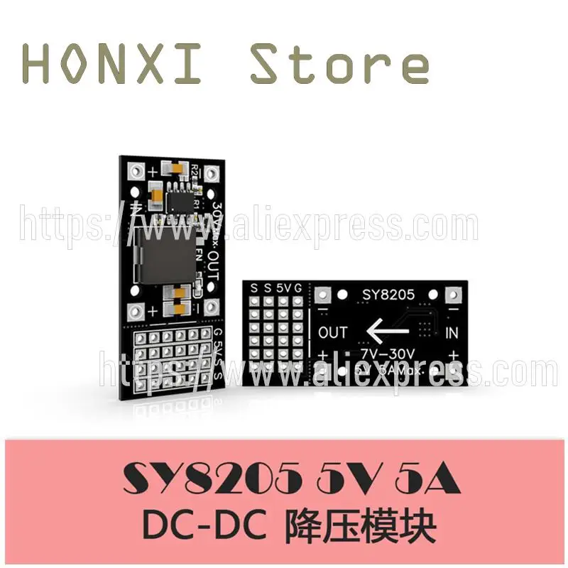 Painel do poder da movimentação do servo, DC-DC, MP2482, SY8205, módulo abaixador da C.C. de 5 A, 7V, 24V a 5V, 1PC