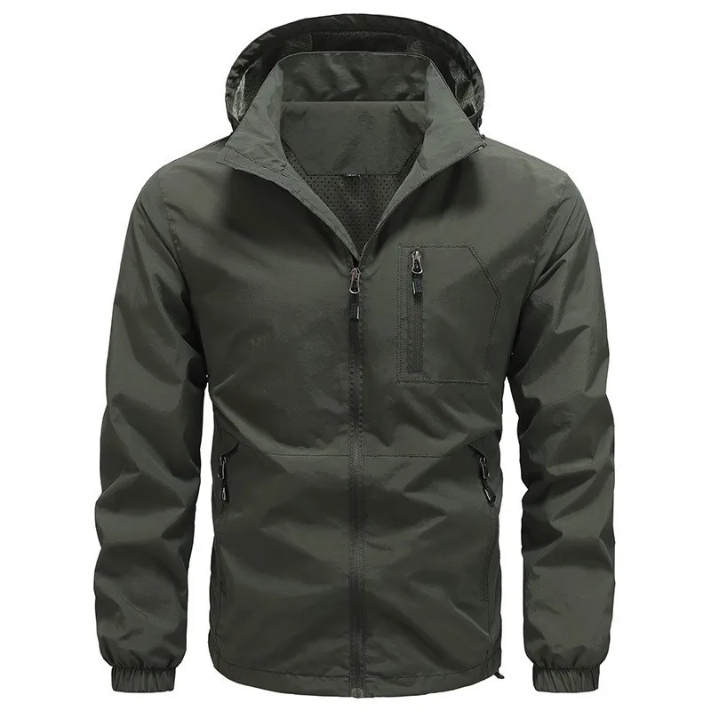 Spring and Autumn Mountaineering Windbreaker for Men, Men's Jacket, Quick-drying Windbreaker, Outdoor Work Style Jacket, Trend