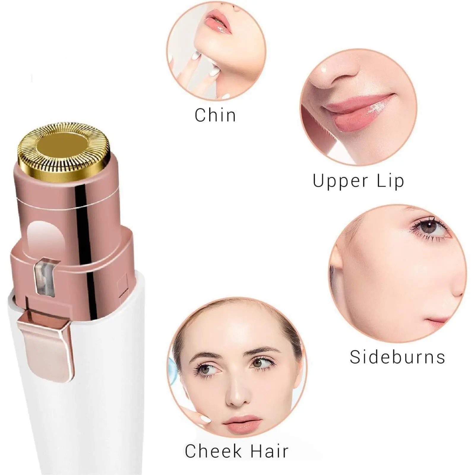 Pluxy Epil Pro 3.0 Cordless Face Epilator for Women - 2-in-1 Hair Removal for Face, Hand, Legs, Underarms