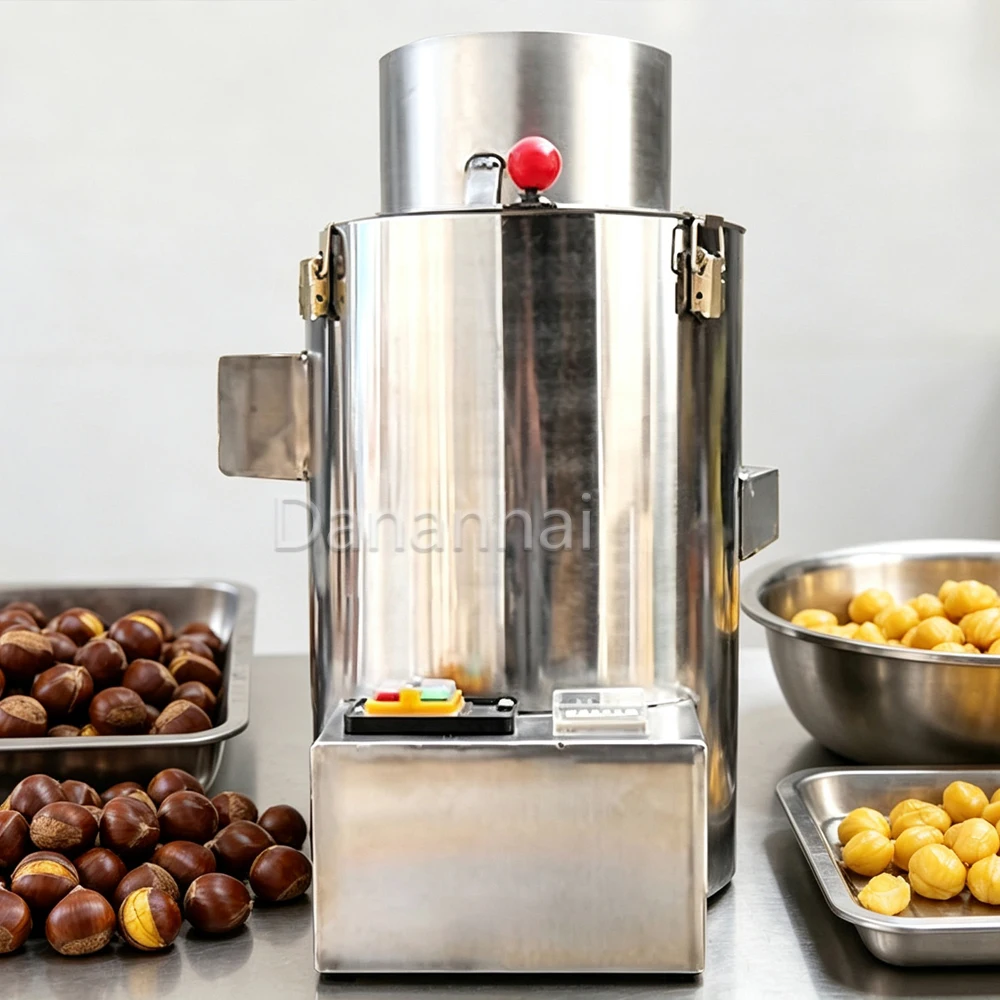 Electric Chestnut Shell Remover Commercial Rustproof Chestnut Peeler Stainless Steel Hulling Machine for Snack Retail