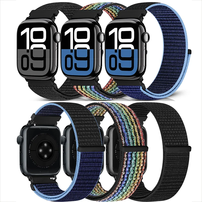 Nylonschlaufe für Apple Watch Band Ultra-2 49 mm 44 mm 40 mm 45 mm 41 42 mm 46 mm Sport-Pride-Armband iWatch-Armband Serie 9 8 7 6 5 4 10