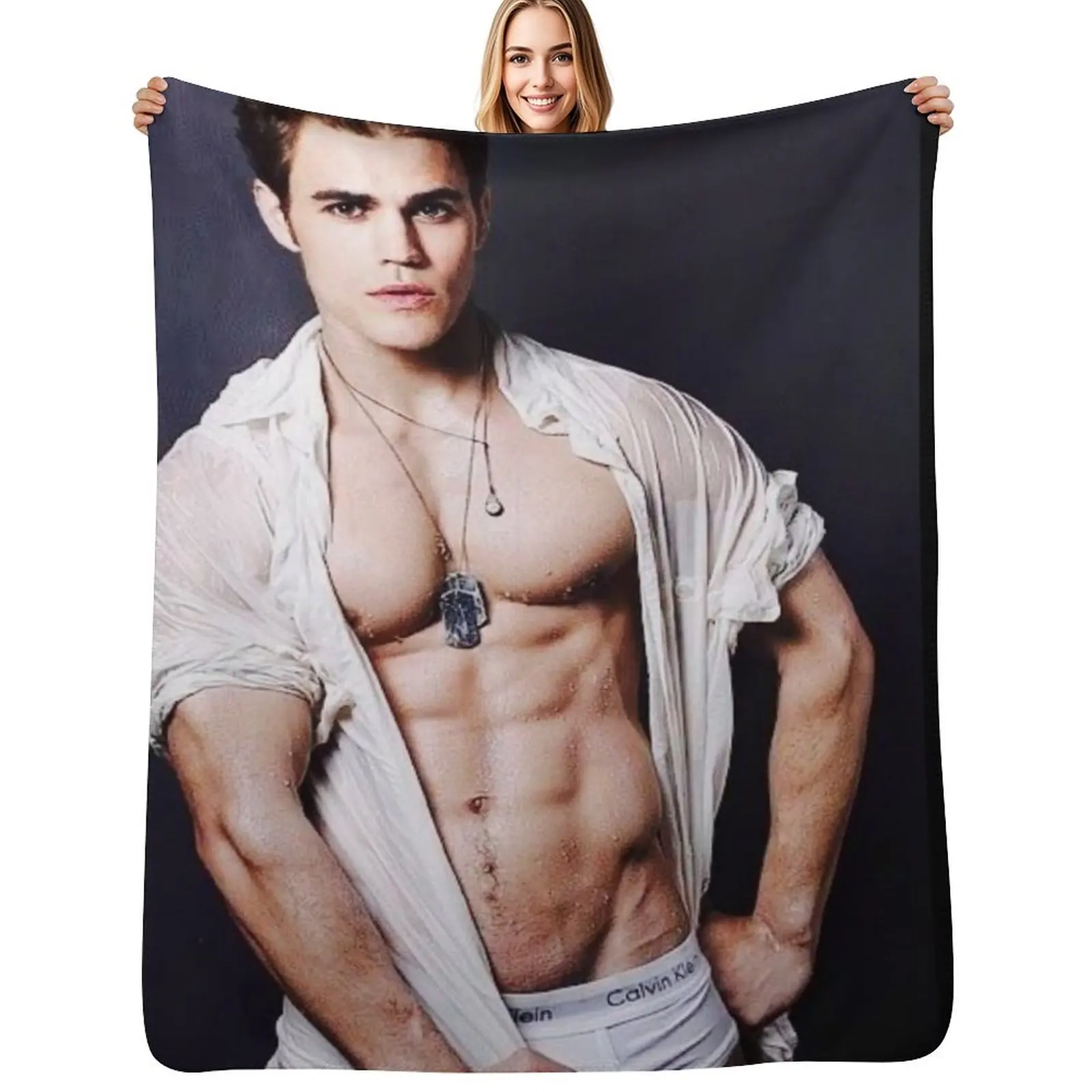

Paul Wesley Throw Blanket Lightweight Cozy Blanket for Bed Sofa