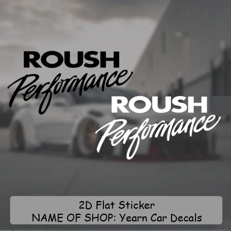 

1PC Roush Performance Logo Sticker Black Red Transparent Vinyl Decal Waterproof Racing Car Auto Decor Sticker