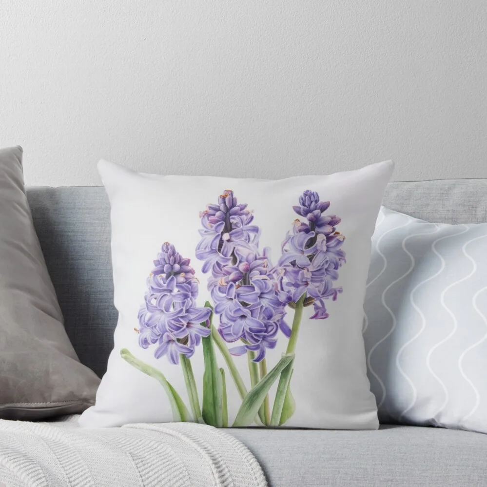 

Lavender Hyacinth Throw Pillow Custom Cushion Photo Cushion Covers For Living Room ornamental pillows pillow