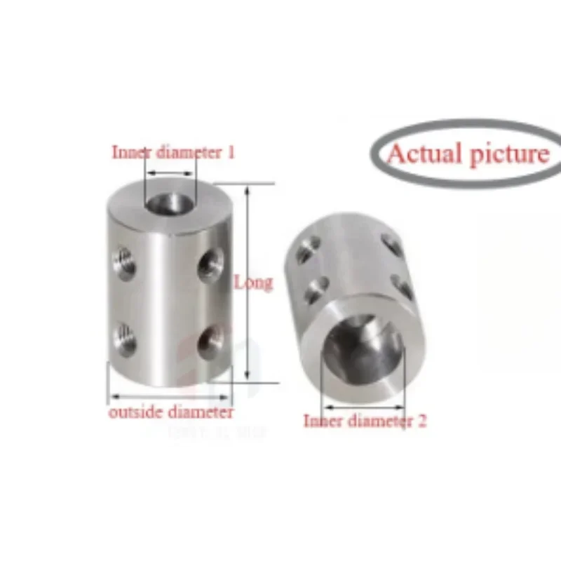 D25L30 10mm/11mm/12mm/12.7mm/13mm/14mm/15mm Stainless steel Coupling transmission adapter connector double-hole Rigid coupling