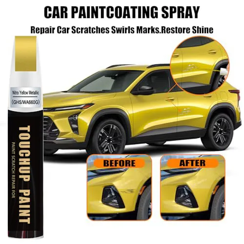 Nitro Yellow Metallic(GHS/WA660G) Touch Up Paint Compatible with Chevrolet, Car Paint Pen Scratch Repair