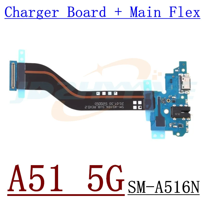 Szybka ładowarka USB do Samsung Galaxy A21 A21S A31 A41 A51 A71 5G główna płyta główna Flex Cable