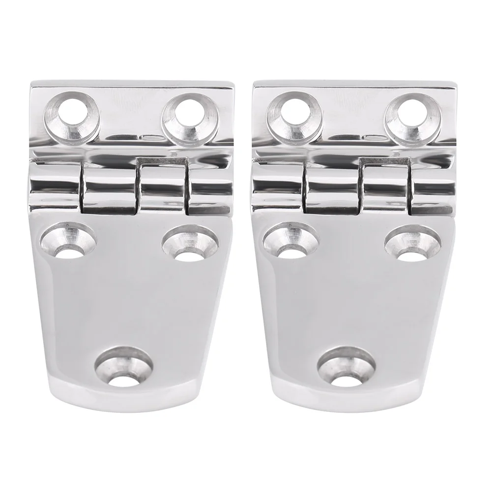 2pcs Stainless Steel Flush Door Hinge Folding Hatch Bending Hinge For Boat Marine Yacht