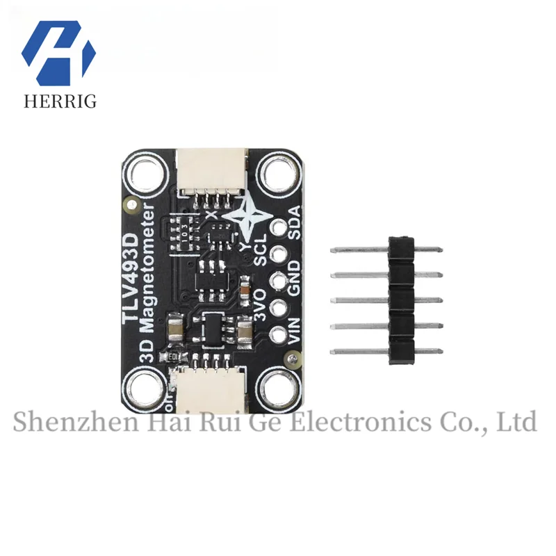 

TLV493D I2C interface The 3-axis magnetometer module is compatible with STEMMA QT Qwiic pin headers not soldered