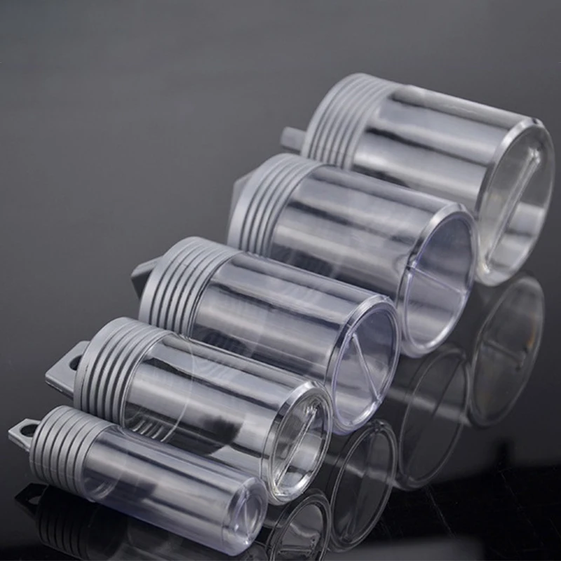 1pc PVC Transparent Plastic Bottle Opener Drill Bit Round Bottle Storage Tank Free Combination Storage Container