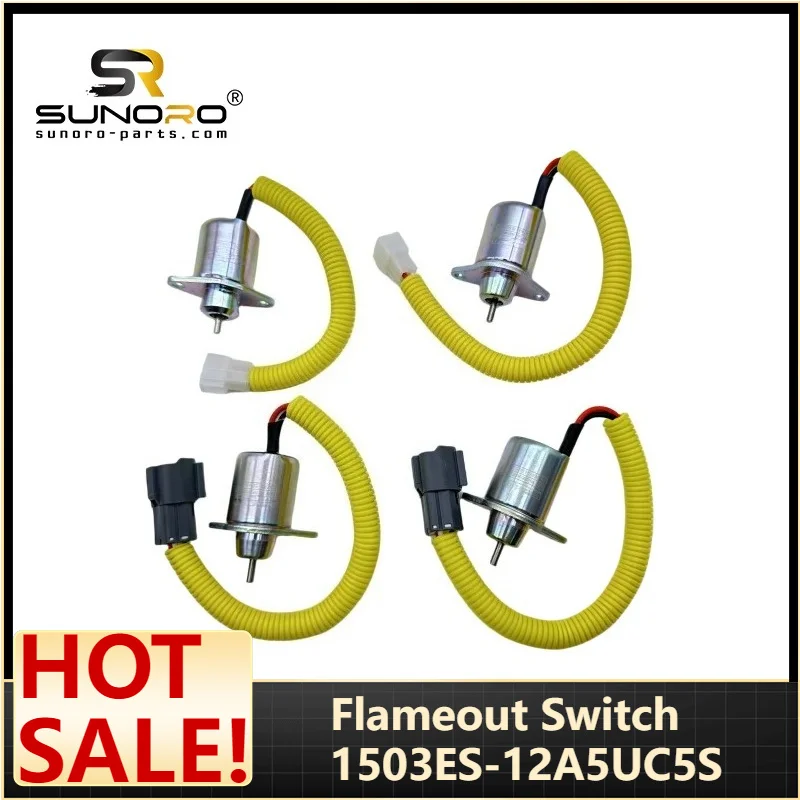 Flameout Switch 1503ES-12A5UC5S 12v 24v Suitable for Yan-mar 4TNE94/98 Engine Fuel Stop Solenoid Flameout Closing Solenoid Valve