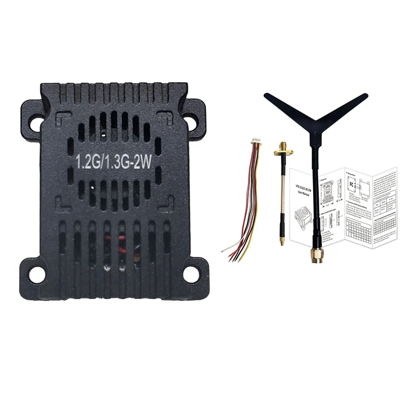 1.2G 1.3G 2W VTX 9 Channels 2000Mw FPV Video Transmitter 7-36V For FPV RC Racing Drone