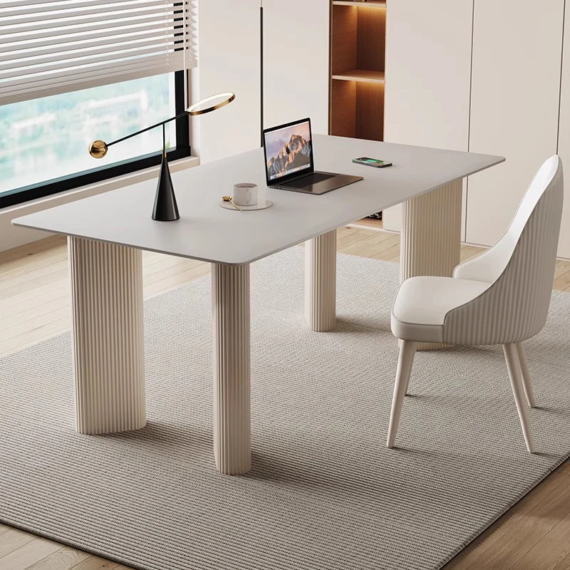 White Workstation Work Table Writing Workbench Computer Office Desk Luxury Console Scrivania Ufficio Lavoro Office Furniture