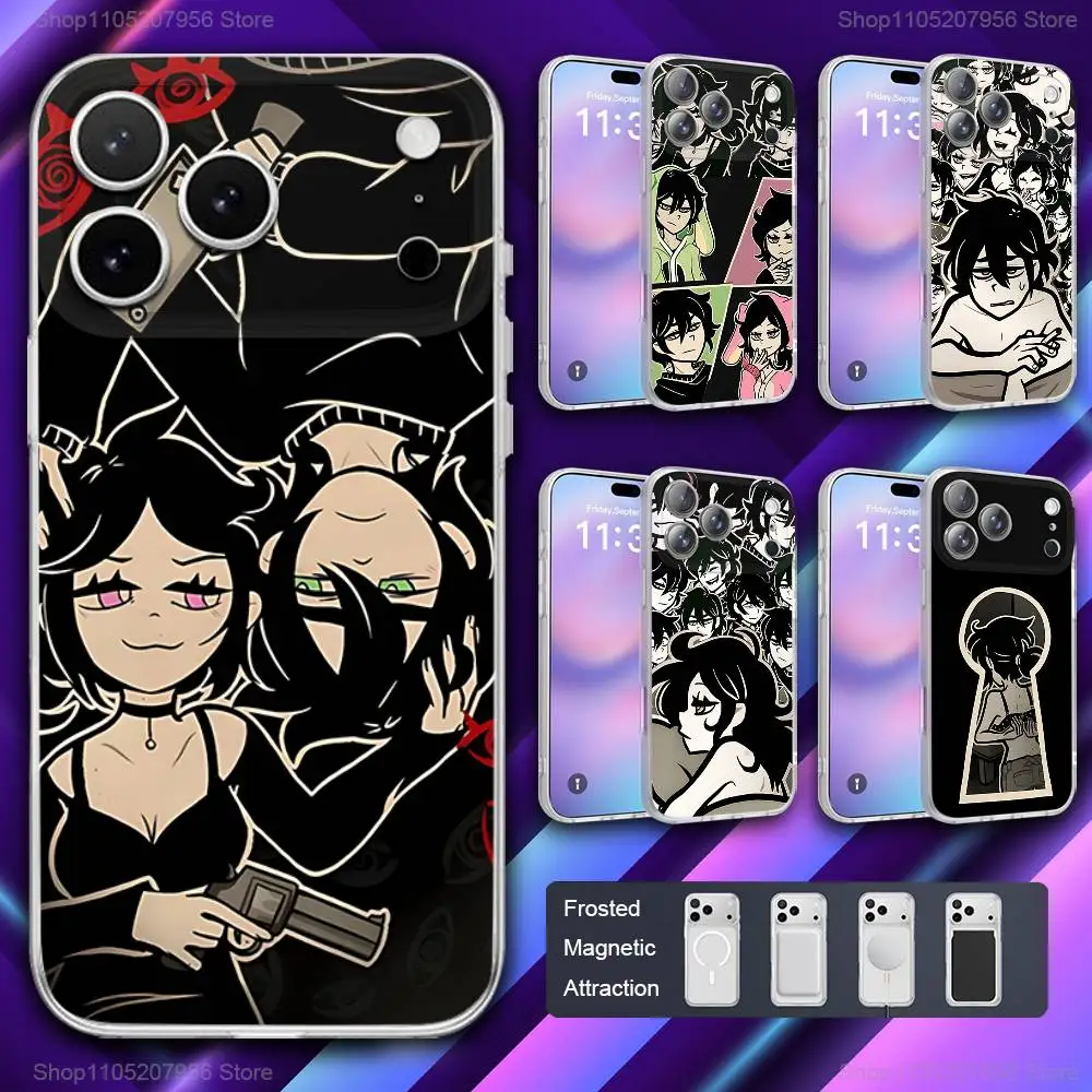 

A-Andy and Leyley Anime Phone Case For iPhone 11,12,15,14,13,17,16,Pro,Plus,E,Max,Air,Mini Magnetic Frosted Cover