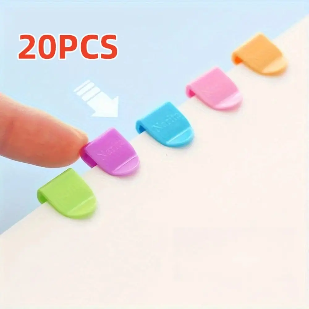 20Pcs Colorful Bookmark Documents Bookmarks File Index Page Holder Book Marks Paper Clips Bookmark Page Clips School Supplies