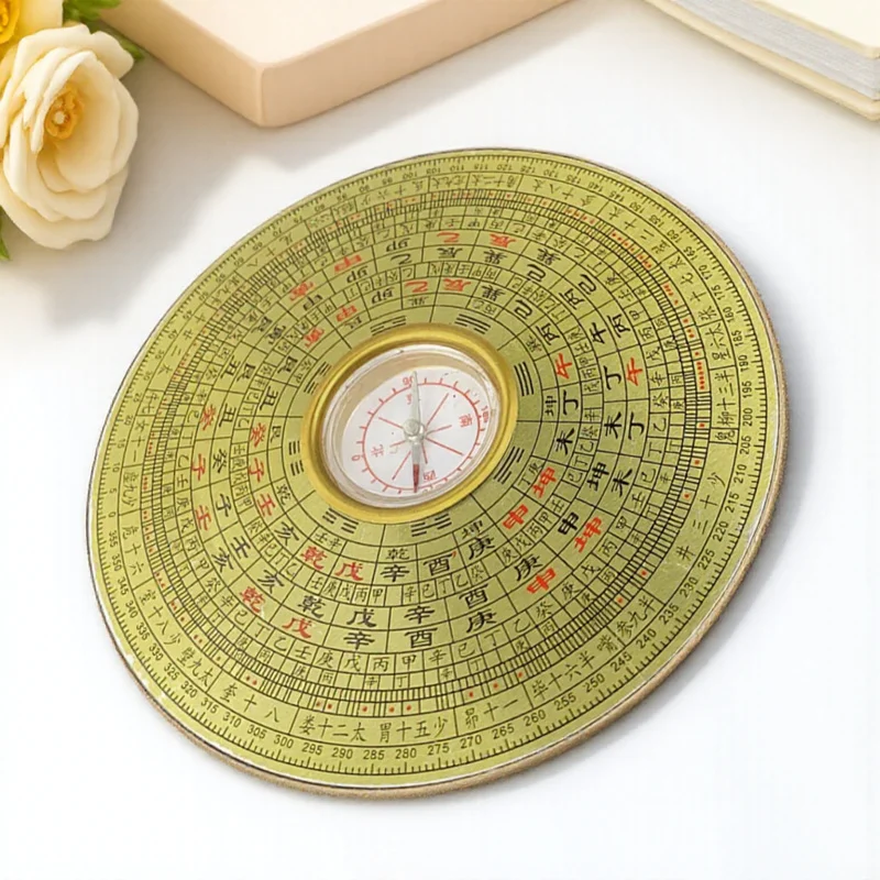 

Chinese Compass Vintage Alloy Desktop Decorative Fengshui Supply Home Office Outdoor Navigation Retro Portable Camping
