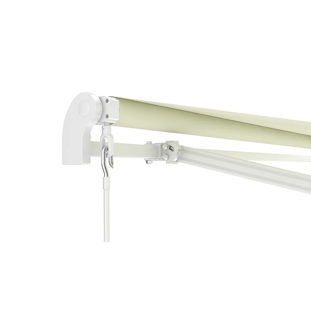 Folding Arm Awning 5x3m Sunconnect Beige UV Protection Water Resistant 100% Polyester Aluminium Lightweight 39.8kg Adult Terrace