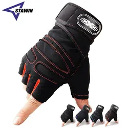 1Pair Gym Gloves Weightlifting Bodybuilding Training Fitness Fingerless Gloves Half Finger Cycling Gloves Non-Slip Wrist Support