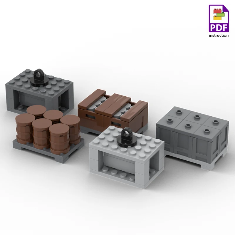 MOC Brandstof Gas Tank Bouwstenen Kit Wijnvaten Goederen Container Heftruck Bakstenen Speelgoed Jongens Cadeau