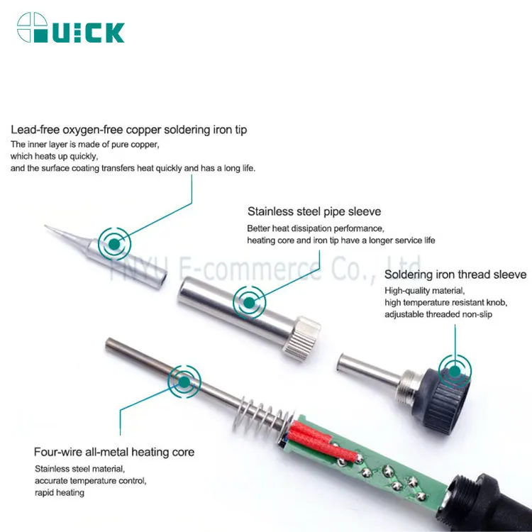 QUICK 8686D+ Hot Air Rework Station 2 in 1 Soldering Station Electric Iron Heat Gun for BGA SMD Motherboard Welding Rework Tool