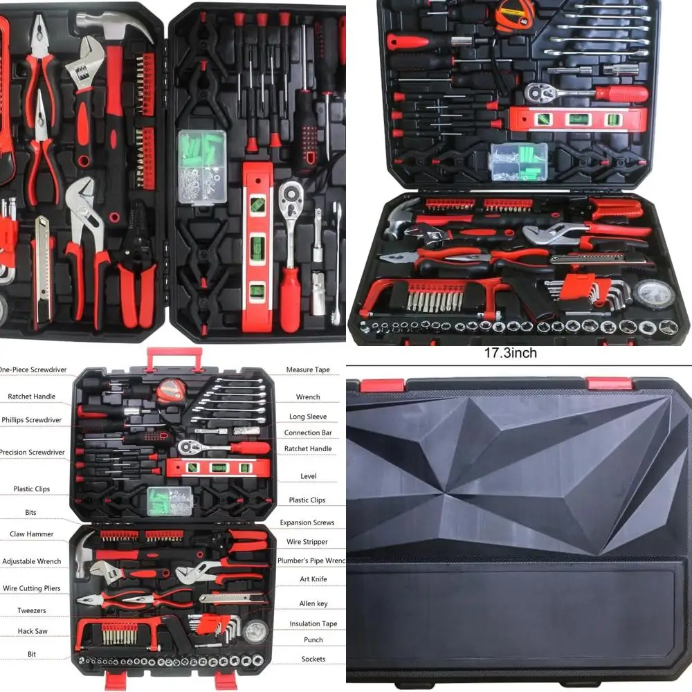 

Портативный набор инструментов механика из 239 предметов с запирающимся ящиком для хранения — идеально подходит для дома, гаража и обслуживания автомобилей