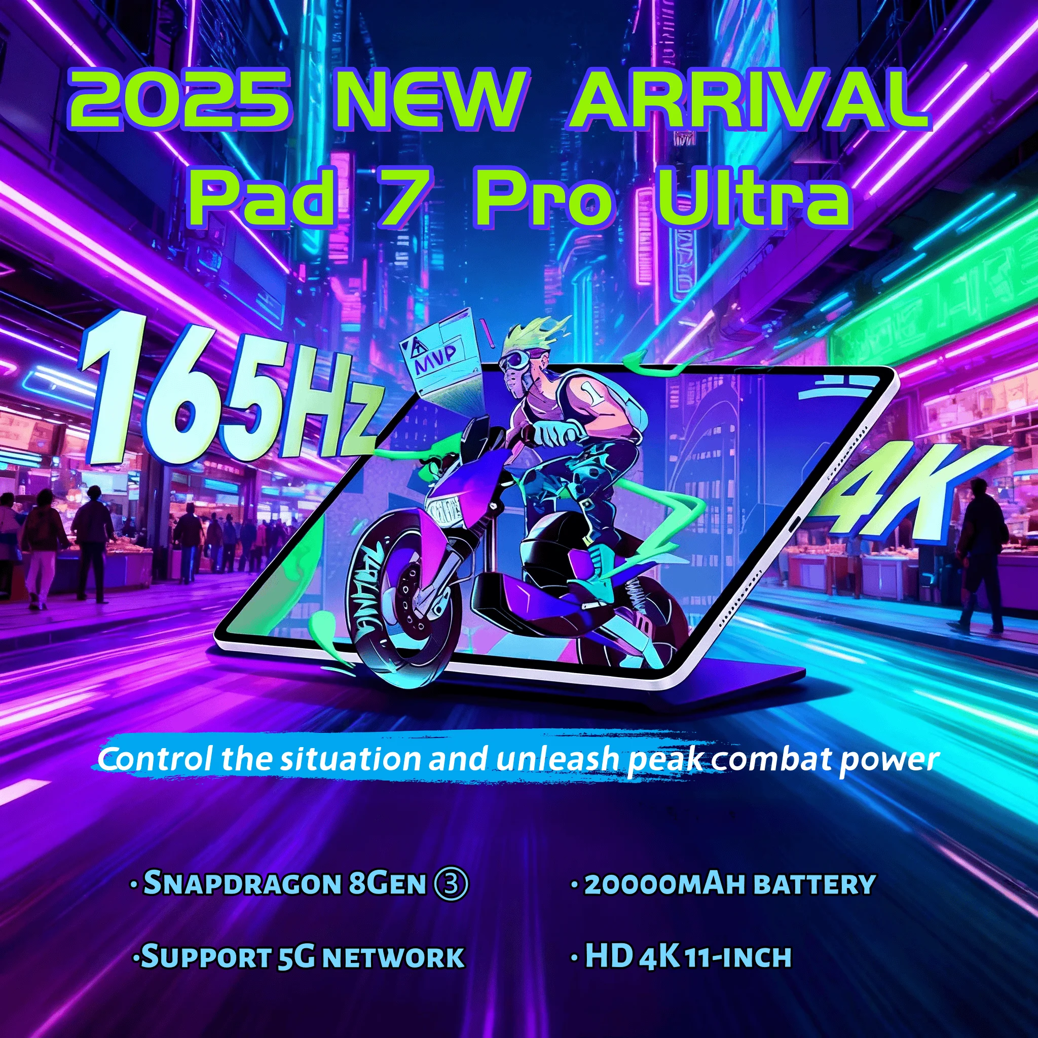 yZ[z2025NO[o Pad 7S Pro Ultra Snapdragon 8GEN3 Android 14 ^ubg 11C`HD 22GB+2TB 20000mAh 5G fASIM Wi-Fi ^ubgPC