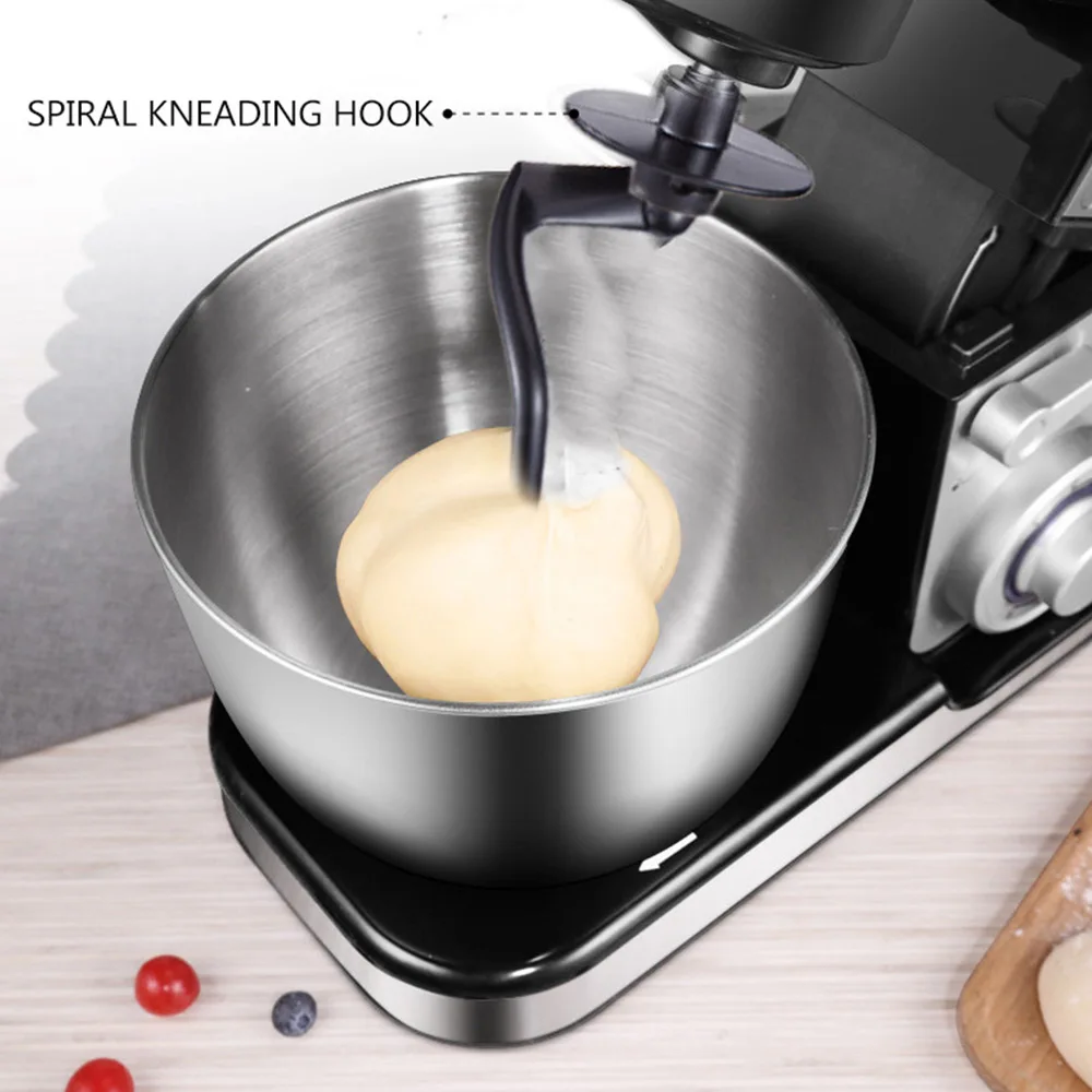 Misturador de alimentos silencioso 7l, moedor de carne picada, máquina de mistura de alimentos, suporte multifuncional, máquina de chef