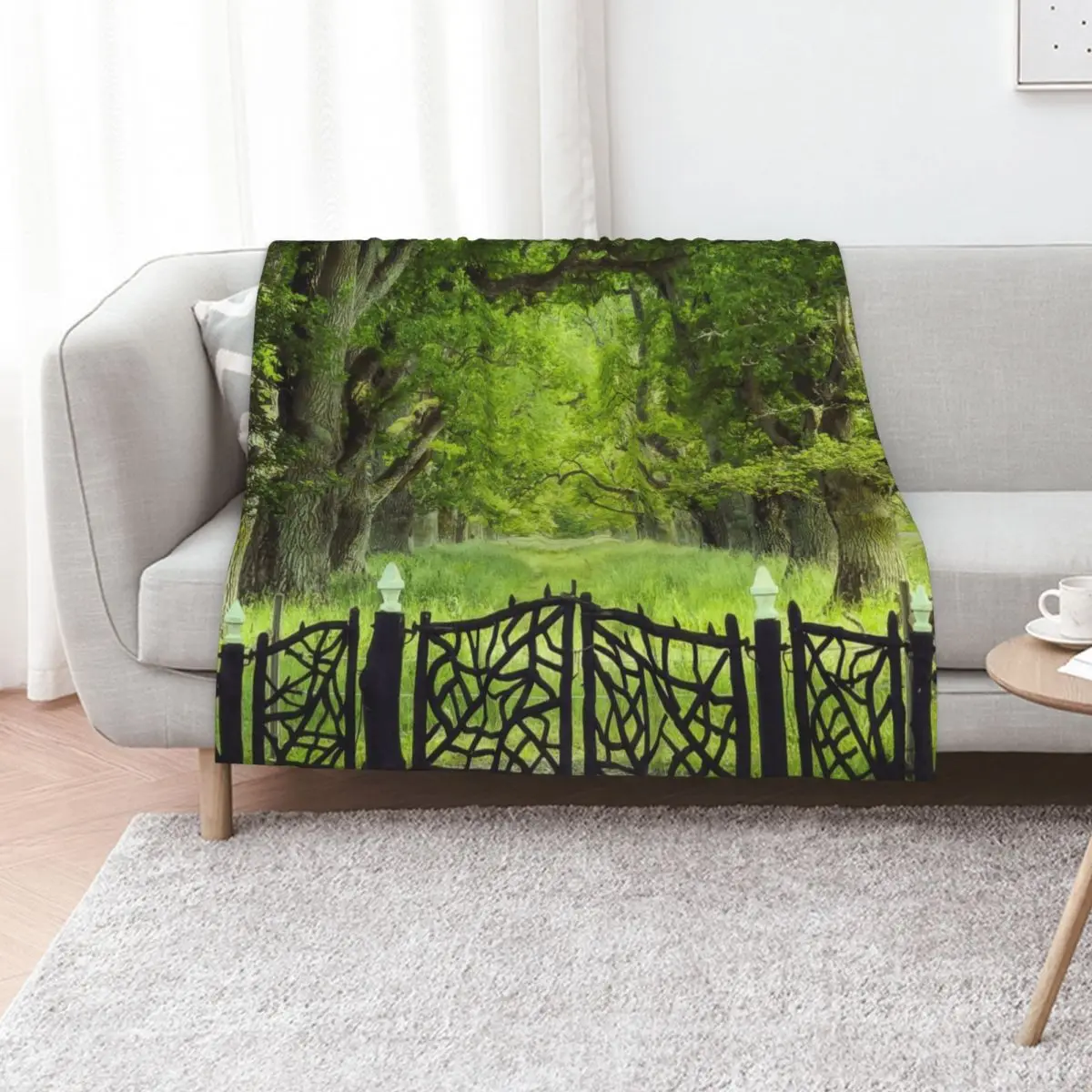 Oak Tree Alley in Summer Throw Blanket valentine gift ideas Picnic Luxury Brand Beautifuls manga Sofa Blankets
