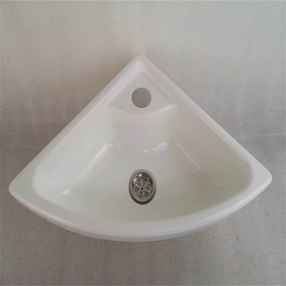 White Acrylic Triangular Sink Basin 280*280*180mm Boat Caravan RV Camper GR-Y014