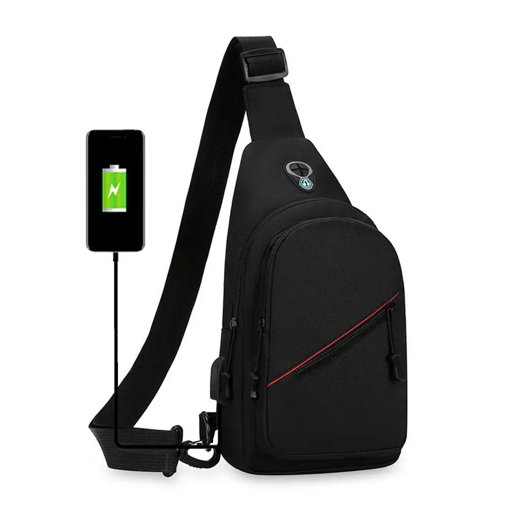 Men's Chest Bag Nylon Crossbody Sling Pack Ultra Lightweight Waterproof Multipurpose for Hiking Travel Daily Commute