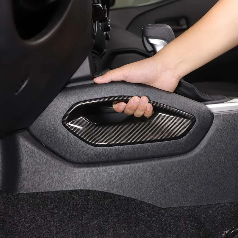Para Nissan Frontier 2022-2025 ABS fibra de carbono compartimento central para coche reposabrazos cubierta protectora lateral embellecedor Interior accesorios para coche