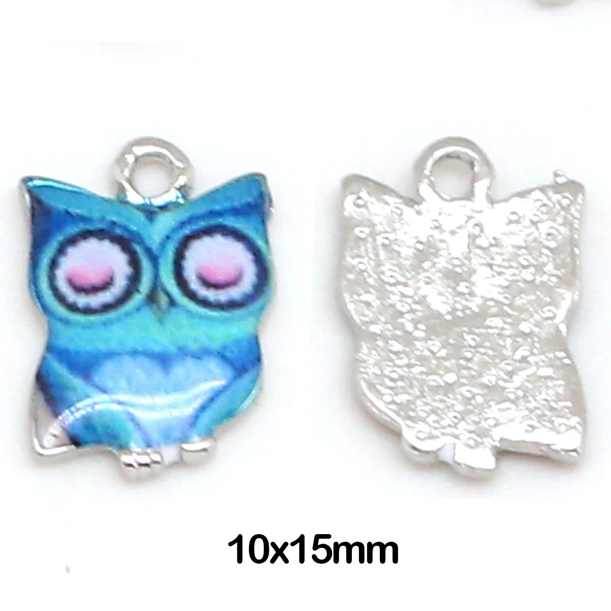 

2pcs Enamel Printed Owl Charms Alloy Bird Animal Pendants for DIY Bracelet Necklace Earrings Jewelry Making Accessories