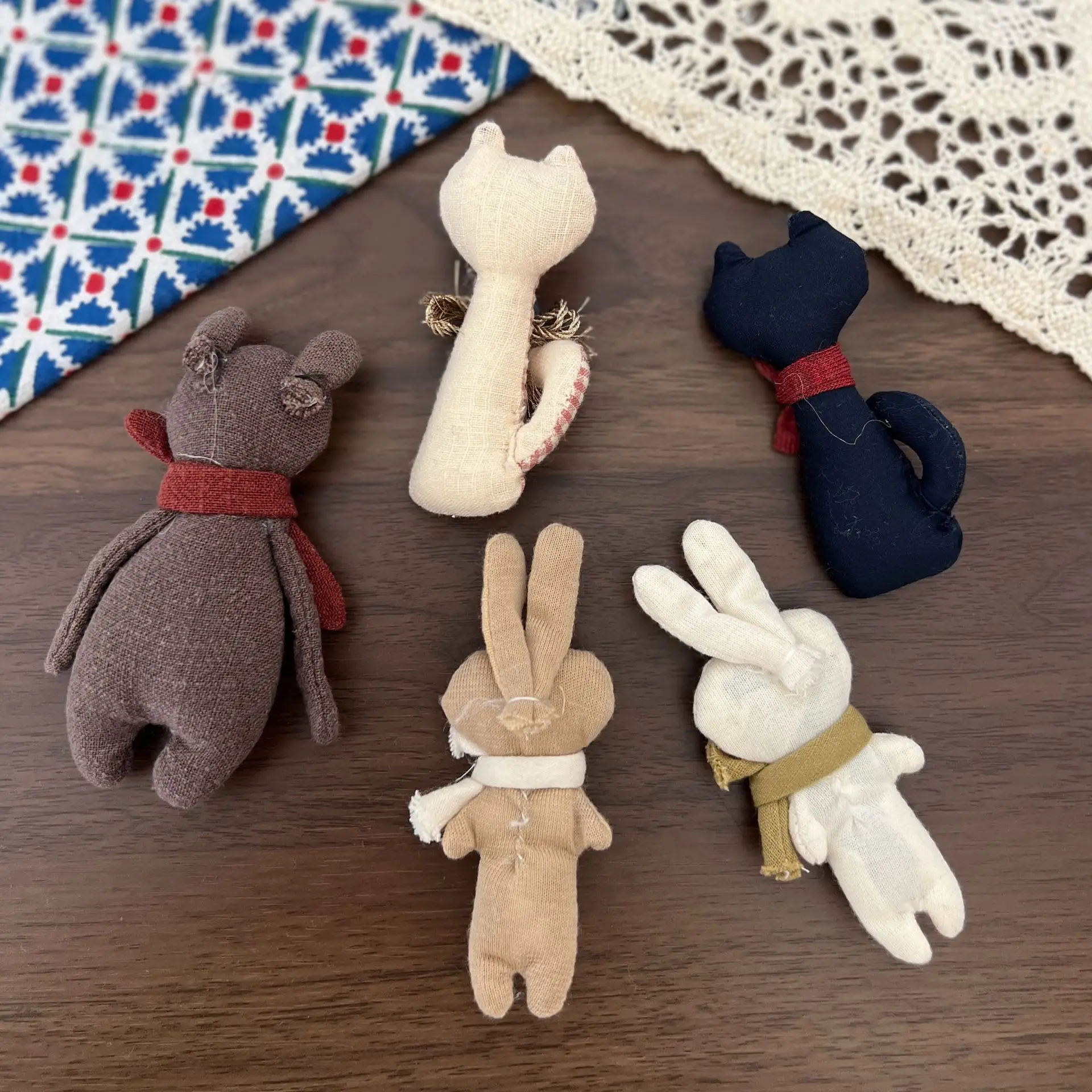 Brooch Pin DIY Pastoral Cotton Filled Wedding Bunny Bag Accessory Material Kids Scarf Clothing Semi Finished Lightweight